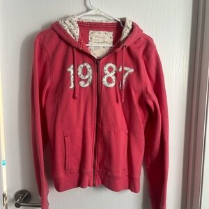 Aeropostale Red Zip-Up Hoodie
